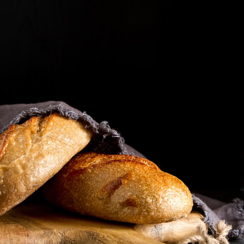 Homemade,Italian,Bread.,Fresh,Bakery.,Dark,Background